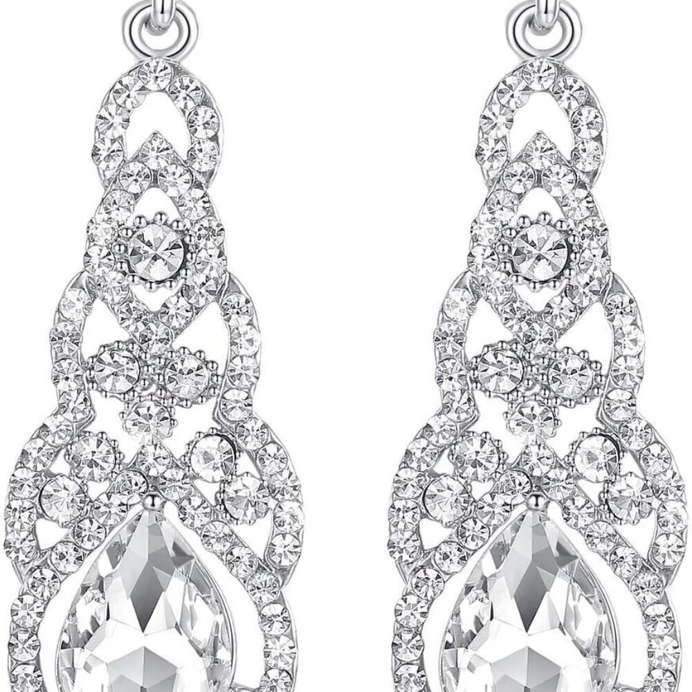 Women's Alloy Teardrop Crystal Chandelier Dangle Earrings